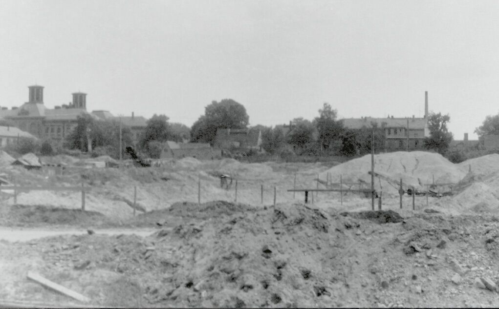 Baubeginn im Preuskerviertel 1961.
